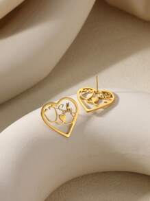 Liefde Hartslag Aangepaste Naam Stud Oorbellen Voor Vrouwen Roestvrij Staal Echometer Statement Sieraden Dokter Verpleegster Geschenken