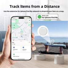 RSH (Only IOS) GPS Smart Tracker, Wireless Smart Tag Anti Lost Locator Tracking Device Works With Apple Find My APP, For Cars, Keys, Wallet, Luggage, Backpack, Pets More Item Finder, Replaceable Battery, Privacy Protection, Compatible With IOS System.
