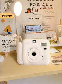 Popoto Instant Camera Gift Set, Captures Colorful Photos In 1 Minute, Compatible With Mini11/12 Film, Ideal Birthday, Holiday, Party, Outdoor, Wedding Gift For Him/Her (Batteries And Film Not Included) - 白色相機套裝 - 查看 5