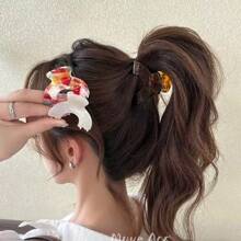 1pc Geometric Pattern Casual Elegant Acetate Half-Circle Hair Claw