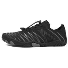 Sandalias de playa unisex, zapatos para el agua con suela blanda antideslizante para exterior, natación y vadeado, anti-corte y de secado rápido - Negro - Ver 1