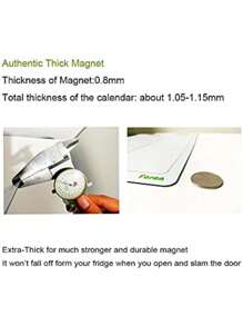 1 件磁性可擦除周计划器、冰箱白板磁性板、记事板、家庭必需品，包括 1 支高品质记号笔和橡皮擦 - 彩色 - 查看 4