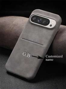 هذا علامة اسم فاخرة مصممة حسب الطلب على حامل بطاقات جلد اصطناعي قديم متوافق مع Pixel 9 Pro XL، 8 Pro، 8A، 8، و 9. يتميز بغطاء خلفي مقاوم للصدمات وملمس ناعم كالجلد. أنيق وملون وعتيق وجميل وبسيط وممتع وقابل للتخصيص والتخصيص الشخصي والفريد والحصري، وهو الهدية المثالية للرجال والنساء والأصدقاء والعائلة والأجداد والأحباء. مناسب للأعياد والمناسبات الأخرى - رمادي - مشاهدة 2