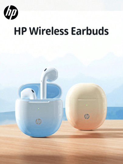 HP HP Farbverlauf, Drahtlose Ohrhörer mit besonderem Design, Premium Sound, 5.3 Automatische Kopplung, 30 Stunden Akkulaufzeit, leicht, IPX4 wasserdicht, Drahtlose Kopfhörer mit Mikrofon kompatibel mit iPhone Android, Gaming Ohrhörer & Lautsprecher, Mikrofon, Geschenk zu Feiertagen, Muttertags Geschenk
