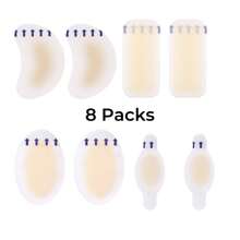 40 Packs Gel Blisters, 8 Different Sizes, Anti-Friction, Heel Protectors, Pain Relief & Foot Care, Water-Resistant, Bag, Organizer, Storage