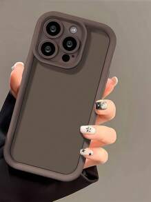 1 件棕色个性化图案全 TPU 防震手机壳，兼容 16/15/14/13/12/11 Pro Max，适用于系列防水防摔防刮 - 棕色 - 查看 5