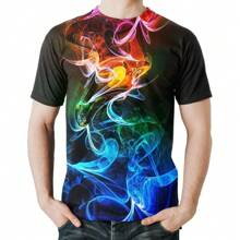 男士 T 恤短袖男士 T 恤男士衬衫男女通用 3D 图形印花时尚 T 恤成人青少年新颖休闲 T 恤上衣男女通用柔软面料、透气、舒适的短袖 T 恤非常适合夏季尺码 S-Xxl