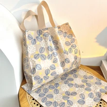 20 个加厚塑料礼品手提袋，樱花、小兔子图案塑料手提袋，轻便，便携叶花图案图案大容量手提袋，婚礼、购物袋、生日礼物袋、派对回礼袋、礼品袋 - 彩色 - 查看 13