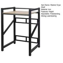 Over The Washer Storage Shelf, Washing Machine Storage Utility Rack With Countertop, Height Adjustable Washing Machine Storage Stand - Negro - Ver 10