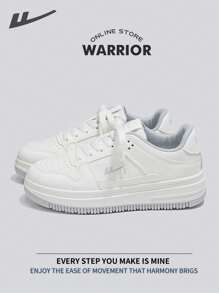 WARRIOR Krieger Herren Boardschuhe Frühling und Sommer, leicht, bequem, atmungsaktiv, bescheidener Stil, lässig aber elegant, Sneaker, ganzjährig tragbar, abriebfest, den ganzen Tag tragbar, Trainings-Sneaker, Laufschuhe, kleine weiße Schuhe