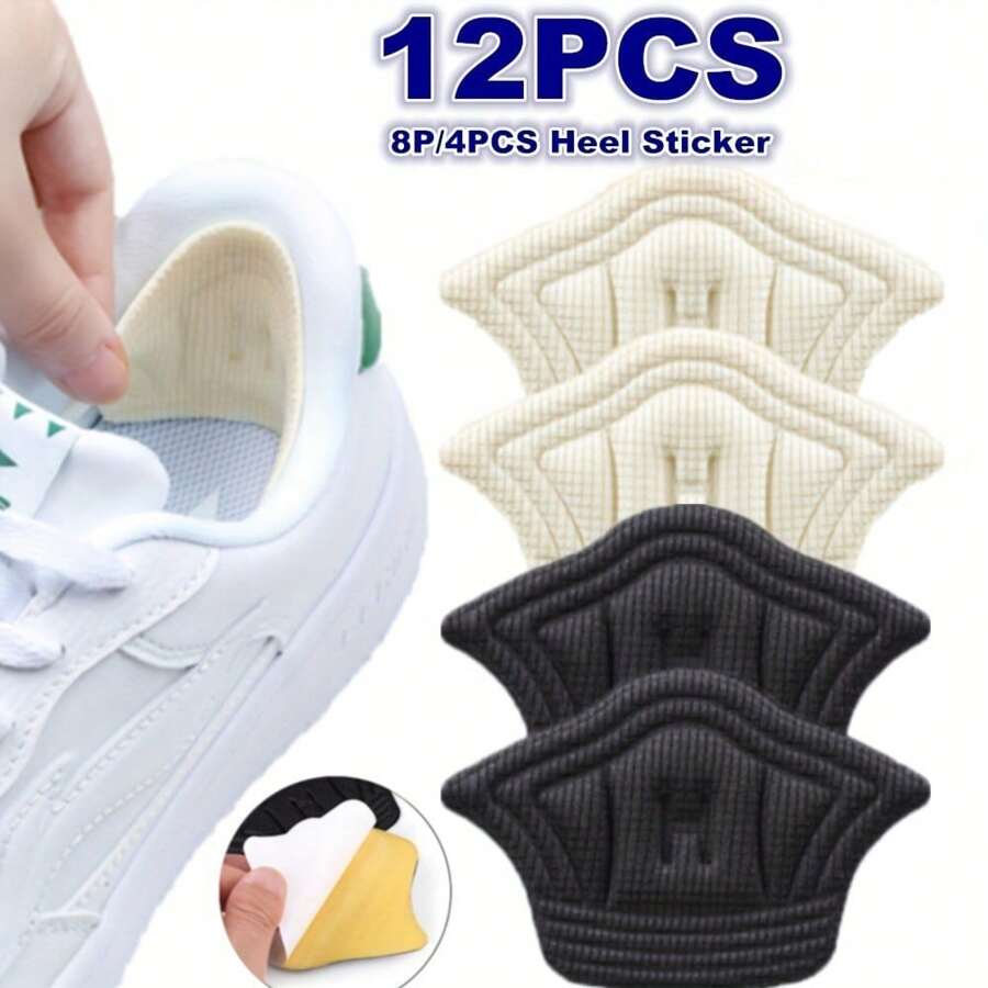 12pcs New Sports Shoe Heel Pad, Adjustable Anti-Slip Foot Cushion, Heel
