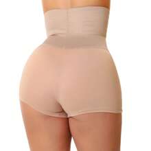 Kit 2 Anágua Modeladora Bermuda Cinta Short Modelador Reduz Medidas Alta Compressão Afina Cintura Elimina Gordurinhas - Bege - Visão 4