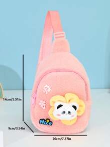 1pc Cute Cartoon Children's Chest Bag Waist Bag, Autumn And Winter New Children's Bag Cartoon Animal Panda Shoulder Crossbody Girl Chest Bag Casual Wear Matching Accessories Bag, Suitable For Elementary School Students And Teenagers Middle School Students Shopping, Travel And Outdoor Sports Daily Use.