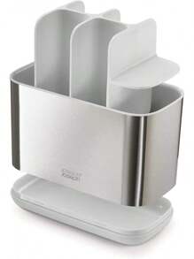Tooth Brush Holder Joseph Joseph EasyStore Stainless-Steel Toothbrush Holder Bathroom Storage Organizer Caddy, Small - Thép không gỉ - Xem 6