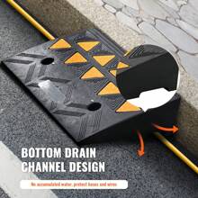 Rubber Curb Ramp 1 Or 2 Pack, 19.7 X 15.0 X 5.9" To 39.4 X 9.8 X 3.5" Rise Height Heavy-Duty 15 T Capacity Threshold Ramps, Driveway Ramps With Stable Grid Structure For Cars, Wheelchairs, Bikes, Motorcycles - 19.7 X 11.8 X 4.25" 1 Pack - View 5