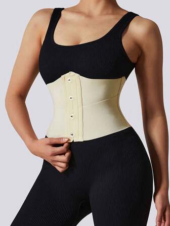 1 Pc Elastic Waist Cincher, Casual Sports Wear Corset, Quick Wear & Take Off Design
