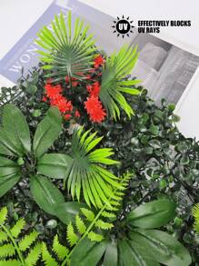 绿草墙板 60CM * 40CM 黄杨背景抗紫外线绿色植物墙户外婚礼花园篱笆后院遮盖隐私墙装饰﻿ - 綠植草牆 - 查看 6