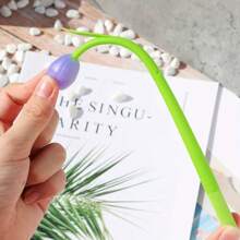 Set de 12/5/2 bolígrafos de tinta negra de 0.5mm con diseño de tulipán de flor cambiante de color, activados por la luz solar, creativos y lindos para exámenes, firmas, útiles escolares y regalos para fiestas y vuelta al cole