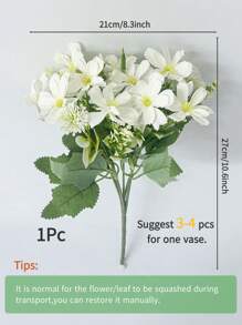 1Pc Artificial White Butterfly Daisies Bouquet,For Spring Decor,Handheld Flower Arrangement Wedding,Home,Living Room,Wedding Scene Scenery Decoration,Vase Decor,Desktop Decor. Easter