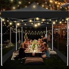 COBIZI 10x20 Canopy Tent, Heavy Duty Pop Up Canopy With Sidewalls, Waterproof Easy Setup Canopy With Mosquito Netting, Outdoor Instant Screen Tents For Parties, Wedding With Roller Bag - Black - View 9