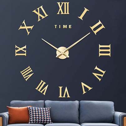 16 Inches/36 Inches/47 Inches Modern Design Large Wall Clock 3D/2D DIY Quartz Clocks Fashion Watches Acrylic Mirror Stickers Living Room Home Decor Horloge Mirror Numbers Stickers For Living Room Office Decorations Gifts Birthday Graduation Room Decor Digital Clock Alarm Clock Bedroom Decor Dormitory Decor Back To School School Decor School Surprise School Supplies