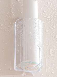 1PC Electric Toothbrush Holder, Bathroom Wall Mounted Toothbrush Holder, Self-Adhesive Electric Toothbrush Storage Box Saves Space, Transparent Toothbrush Storage Organizer, Bathroom Accessories Home Bathroom Decor Summer