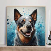 SEA MOSS CAT 5D DIY 钻石画套装 - 澳大利亚牧羊犬肖像、圆形亚克力钻石、墙壁艺术和桌面装饰、工艺礼品、牛头、家居装饰、节日礼物 - 彩色 - 查看 3