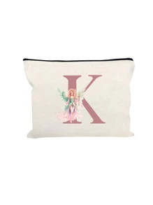 1 Túi đựng đồ trang điểm màu trắng in chữ màu hồng có cánh hình cô gái, chữ màu hồng A-Z, Túi đựng đồ dùng cá nhân du lịch cho tiệc cưới, đồ dùng học tập, đồ dùng du lịch, đồ trang điểm thiết yếu, túi đựng mỹ phẩm, đồ dùng ngày lễ, túi đựng đồ trang điểm, túi đựng đồ trang điểm, đồ dùng trang điểm, đồ dùng đựng đồ trang điểm, đồ dùng trang điểm, ngày lễ, mùa đông, họa tiết da báo, chó xúc xích, quà tặng cho phụ nữ - trắng - Xem 13