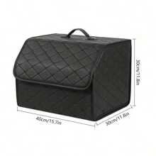 1 Stück Kofferraum Organizer Große Kapazität Box Auto Mehrzweck Werkzeuge Aufbewahrungstasche Verstauen und Ordnen PU Leder faltbare Tasche für Notfall Aufbewahrungsbox