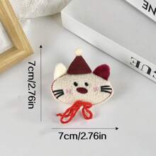 1 pieza Broche estilo coreano Ins con diseño lindo de conejo, perro, cachorro de salchicha, accesorio decorativo divertido con moño para niñas