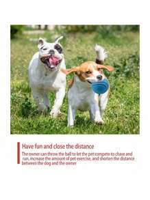 Durable Rubber Bouncy Ball Toy With Stripes Pattern For All Breed Sizes - Solid Elastic Pet Ball For Interactive Play, Chew-Resistant, No Batteries Required,Suitable As Gifts For Festivals Such As Halloween, Christmas, Valentine's Day, Etc. - Red - View 7