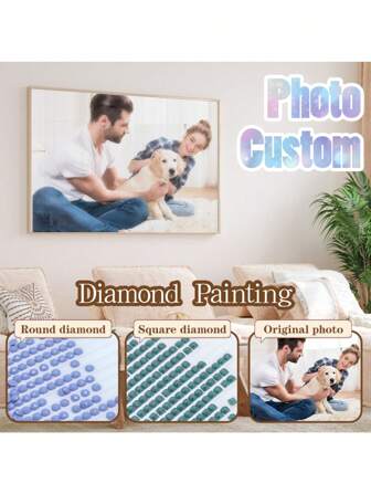 ภาพโมเสกเพชรแบบกำหนดเอง | ภาพปัก Cross Stitch รูปภาพที่กำหนดเอง แบบเต็มรูปทรงกลม & สี่เหลี่ยม ศิลปะเพชรสำหรับตกแต่งบ้าน, โครงการ DIY, ผลลัพธ์ 3D ที่น่าตื่นตาตื่นใจ, งานปักดิ้นเพชรที่ส่องประกาย สำหรับการตกแต่งผนัง, ของขวัญที่ดีสำหรับครอบครัว, เพื่อน และโอกาสพิเศษ, ทำได้ง่ายและสนุก, เหมาะสำหรับการสร้างความทรงจำอันล้ำค่า, ศิลปะที่มีความเฉพาะและสวยงามสำหรับห้องนั่งเล่น, ห้องนอน, สำนักงาน, งานแต่งงาน หรือของขวัญเทศกาล, กลับสู่แฟชั่นโรงเรียน