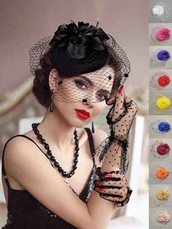 1 Pc Fascinators Hat Headband Women's Fascinators Tea Party Headwear With Clip Derby Hat For Girls And Women