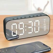 Reloj Despertador Digital Multifuncional con Bluetooth y Radio FM - Negro - Ver 10