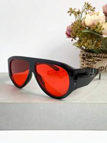 Gafas de moda envolventes y sobredimensionadas de estilo retro, gafas de estilo vintage elegante para pareja, para eventos al aire libre, uso diario, diseño casual y sencillo para verano, playa, vacaciones y viajes - Multicolor - Ver 6