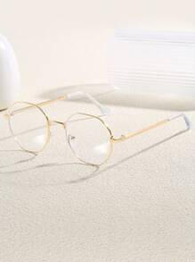 1 副男女通用金属圆形时尚透明眼镜，复古经典设计，适合日常生活、学习、电脑使用，可适配处方镜片 - 彩色 - 查看 10