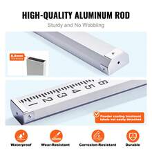 Aluminum Grade Rod, 3/4/6 Sections Telescopic Measuring Rod, Double-Sided Scale 1/10ft 1/8in Leveling Rod Stick,Aluminum Alloy Survey Rod With Bubble Level &Carrying Bag For Houses,Walls,Floors - 20-feet/10ths - View 4