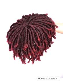 Funkige lockige Zopf Perücke, kurze synthetische Halbperücke mit einfach aufklippbaren Zöpfen, hitzebeständig, ideal für dünnes Haar & Feierlichkeiten, Perücken Accessoires Dreadlocks Haarverlängerungen Musikfestival Toupet Afro Haar für Frauen und Männer Topper Hairpieces