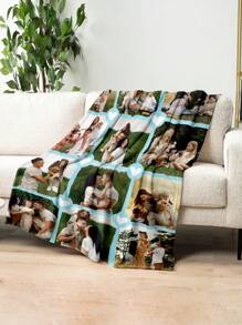 1 件定制照片毯，个性化照片和文字毯，可作为圣诞礼物，个性化圣诞记忆毯，毯子可用于床上用品/沙发/室内/室外，朋友礼物，儿童礼物，家庭礼物，生日礼物，送给朋友的礼物，送给她的礼物，送给女朋友的礼物，送给妈妈/爸爸的礼物