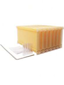 7 Pcs Auto Flowing Honey Hive Beehive Frames+Beekeeping Brood Cedarwood Box - Màu gỗ nguyên bản - Xem 4