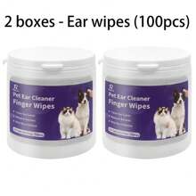Paquete de 100 toallitas para ojos de mascotas - Elimina suavemente las manchas de lágrimas, residuos, secreción de los ojos de mascotas. Toallitas para ojos, orejas y dientes de perros y gatos. Productos de cuidado y limpieza esenciales para mascotas.