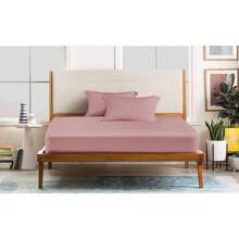 Farfallarossa Lenjerie de pat Cearșaf de pat - Cearșaf de jos - Microfibră moale - Rezistent la contracție și la decolorare - Întreținere ușoară - Doar 1 cearșaf de pat - Roz închis - Vizualizare 10