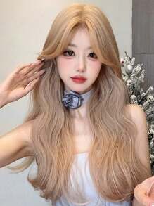 XIXISNOW Long Curly Fblonde Wigs 26 Inch For Women Cosplay Party Daily Wear Synthetic Heat Resistant Wigs