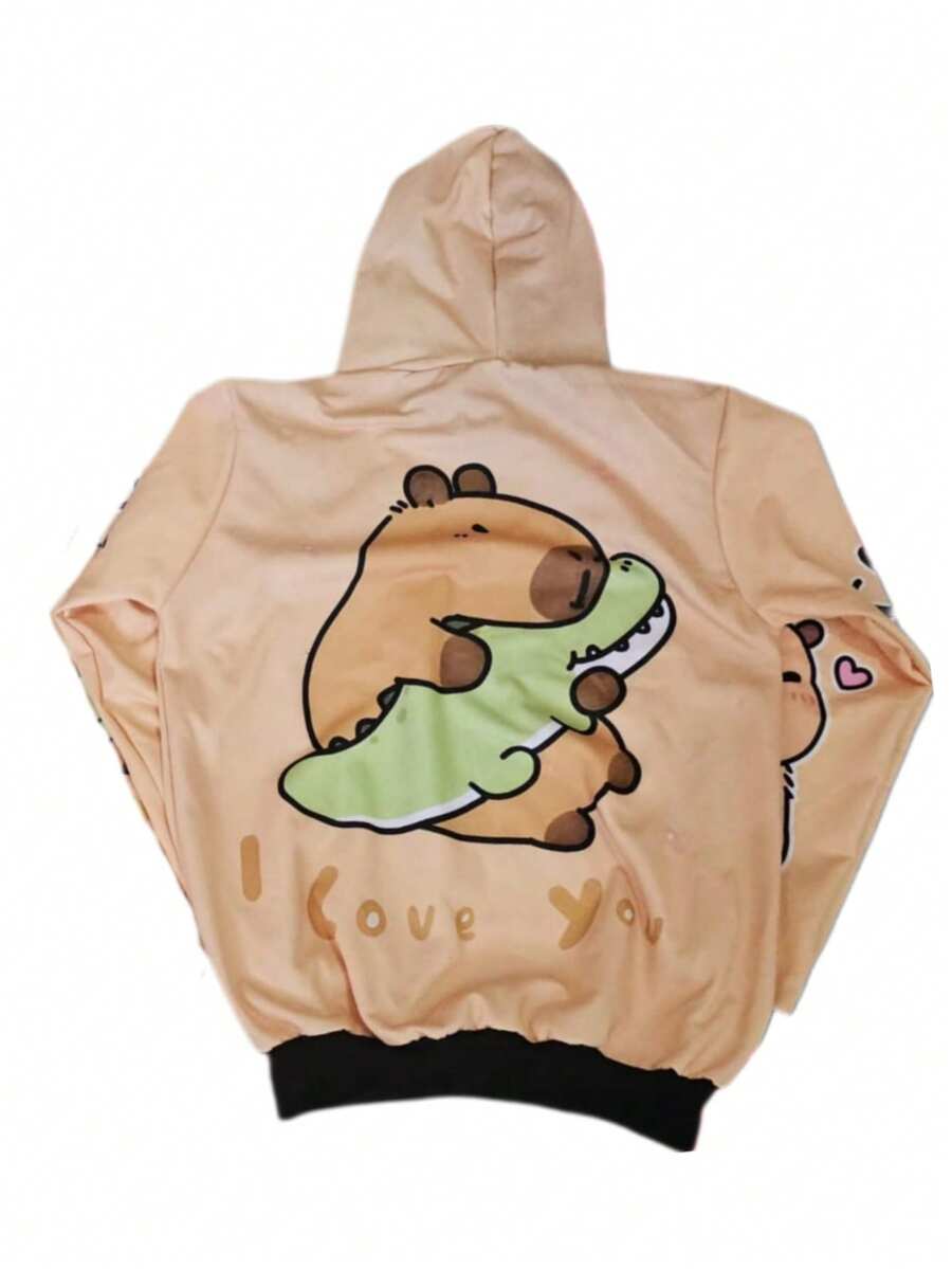 Happy Capybara One Size Sweatshirt Duo - Coffee - View 1