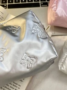 心形钻石图案化妆洗漱包，大容量文具收纳袋，男女通用旅行整理化妆包 - 彩色 - 查看 3