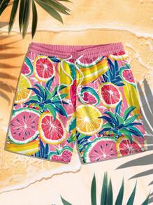 Men's Breathable Beach Style Shorts - Multicolor - View 3