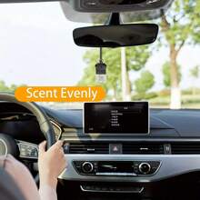 Car Perfume Bottle 8ml Empty Car Diffuser Bottles 2.5 * 4.5cm Car Hanging Mini Air Diffuser Freshener Bottles Pendant(Black) - 20pcs Silver - View 6