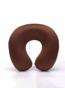 1 件旅行枕颈枕飞机枕旅行汽车家庭办公室旅行颈部飞行枕按扣带柔软套，U 型颈枕便携式学生成人枕头垫，学习时支撑颈部并保护颈椎（这是一款充气枕头）