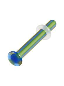 1 pieza Aro de nariz de vidrio de color transparente Retén de aro recto para perforación corporal Joyería