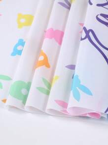 1pc Paashaas Ontwerp Tafelloper Tafelkleed, Vrolijke Paasdecoratie, Kleurrijke Konijnenpatroon Polyester Tafelloper, Woondecoratie, Tafelmiddenstukdecoratie, Festival Paasdag Feestbenodigdheden, Keuken Eetkamerdecoratie